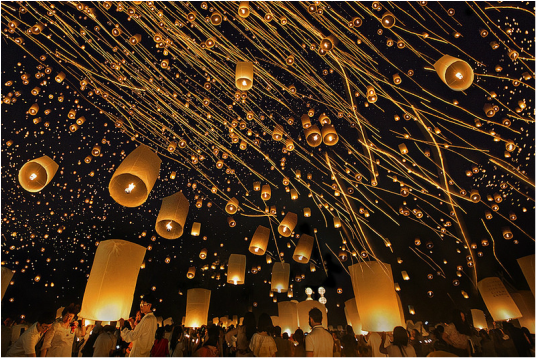 Let VoyJoie travel designers take you here: Yee Peng Festival in Chiang Mai Thailand